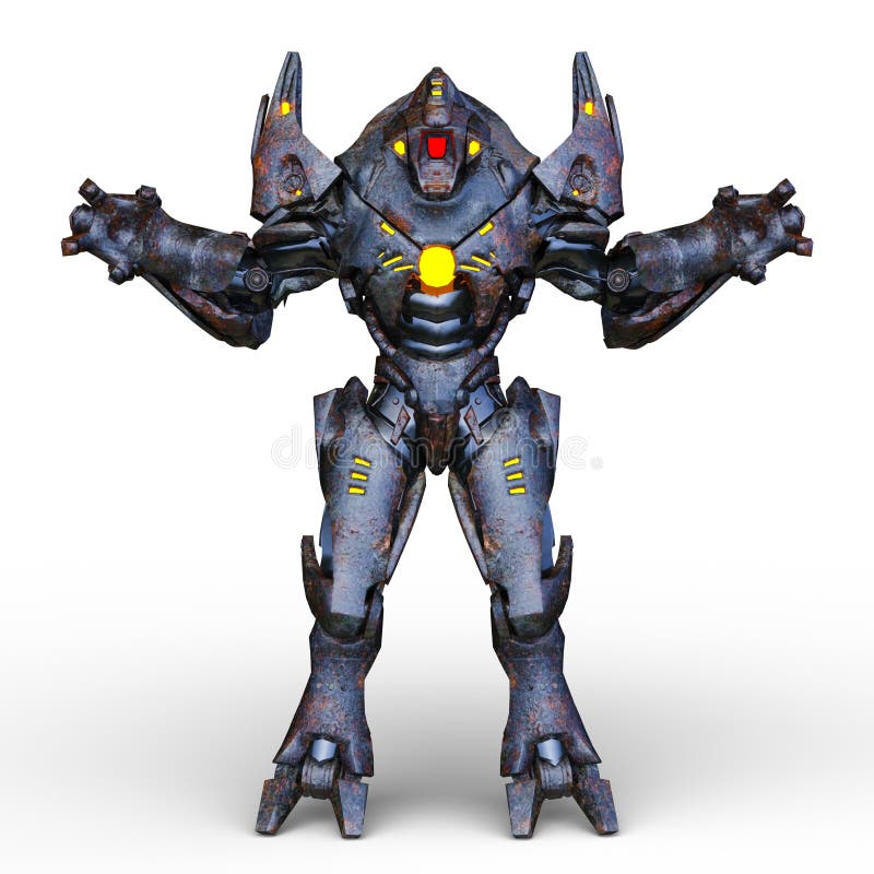 3D CG rendering of Humanoid vector illustration