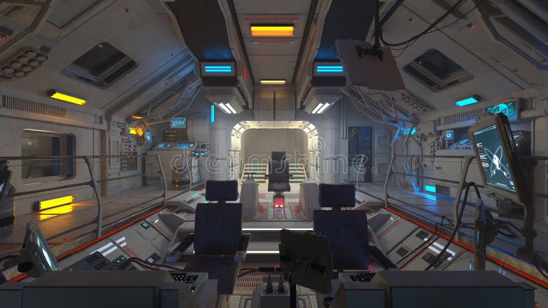 3D CG Rendering of Inside the Spaceship Stock Illustration - Illustration  of station, spaceship: 171636835