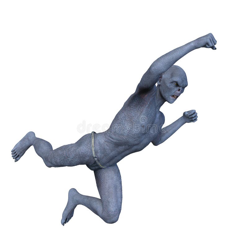 3D CG rendering of monster stock illustration