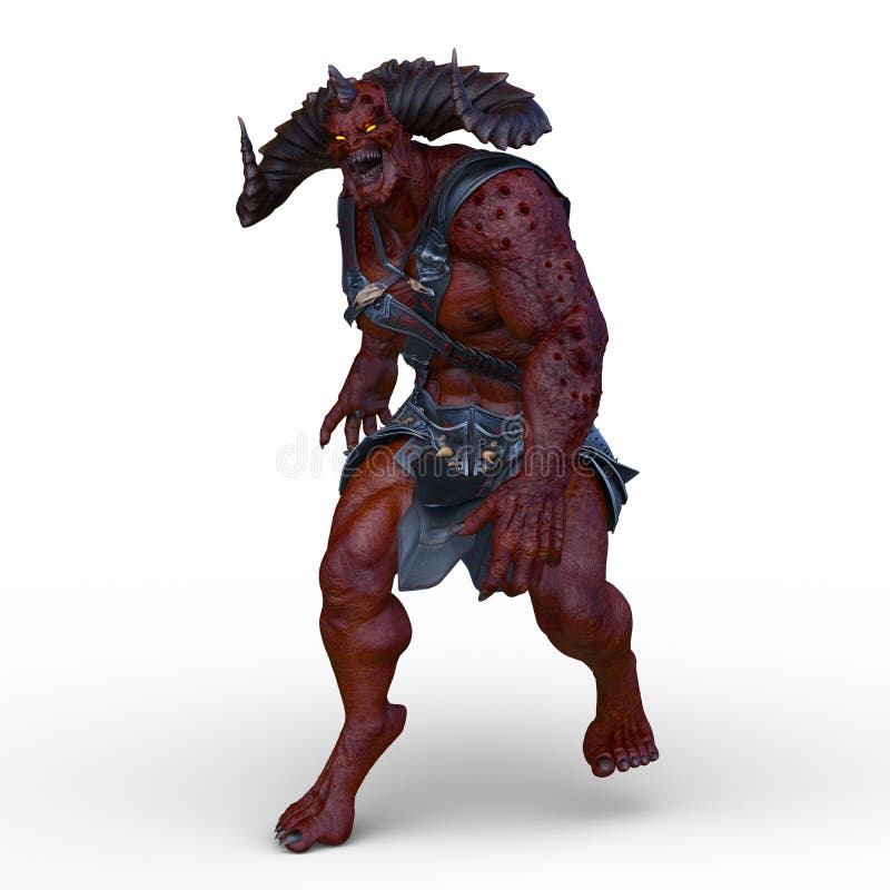 3D CG rendering of monster vector illustration