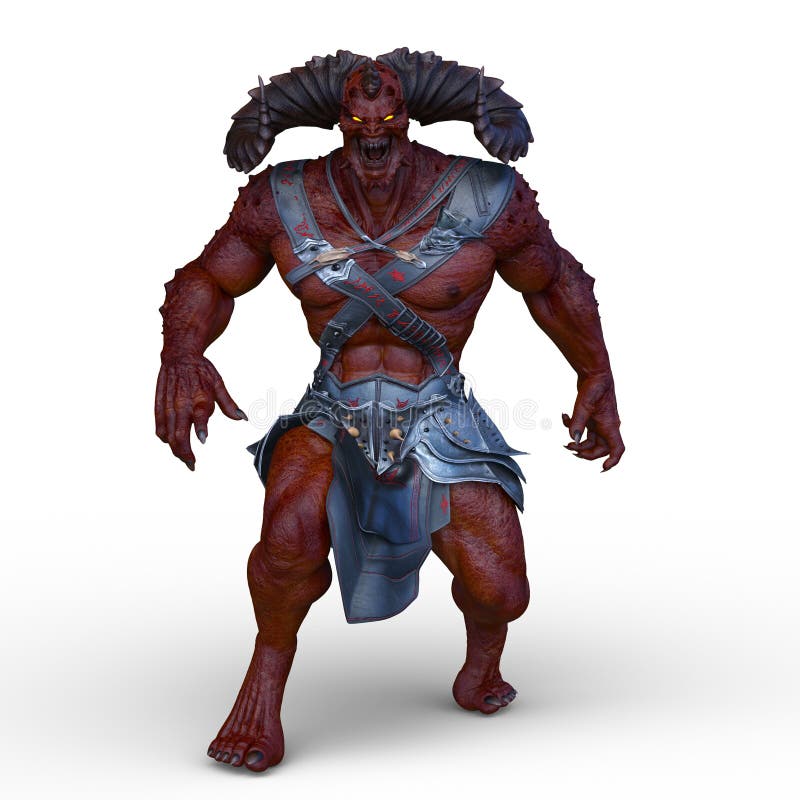 3D CG rendering of monster stock illustration