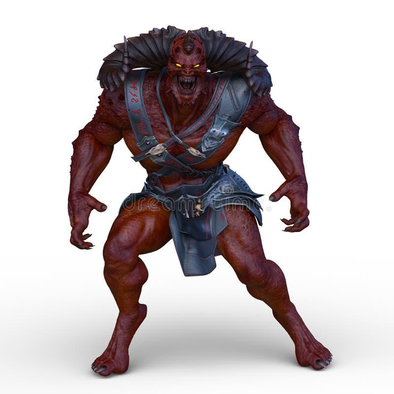 3D CG rendering of monster vector illustration