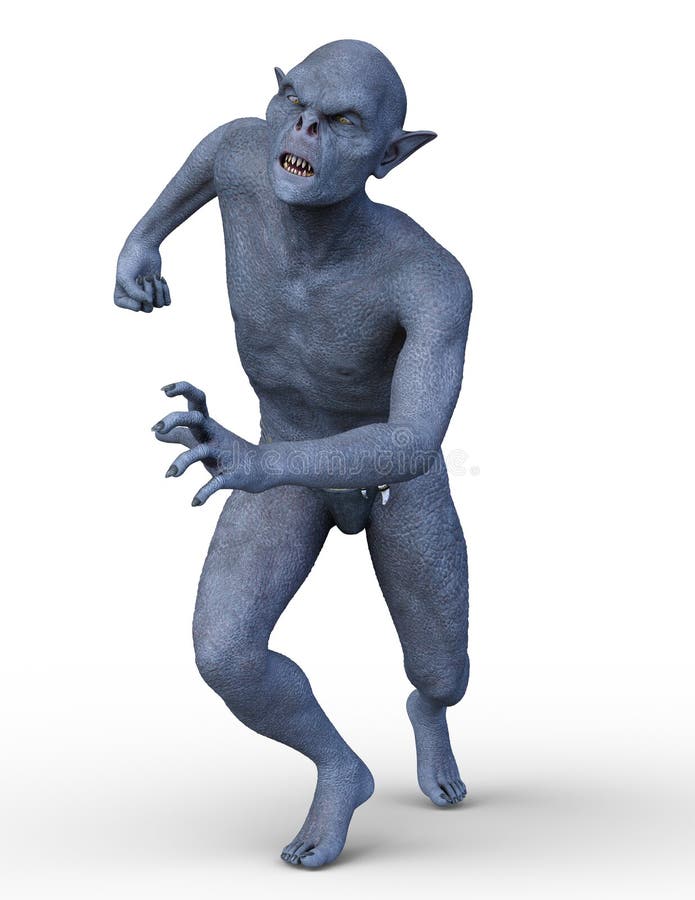 3D CG rendering of monster stock illustration