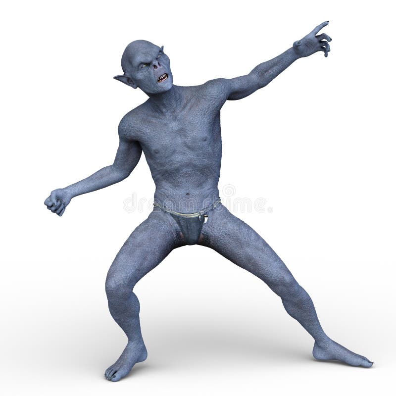 3D CG rendering of monster royalty free illustration