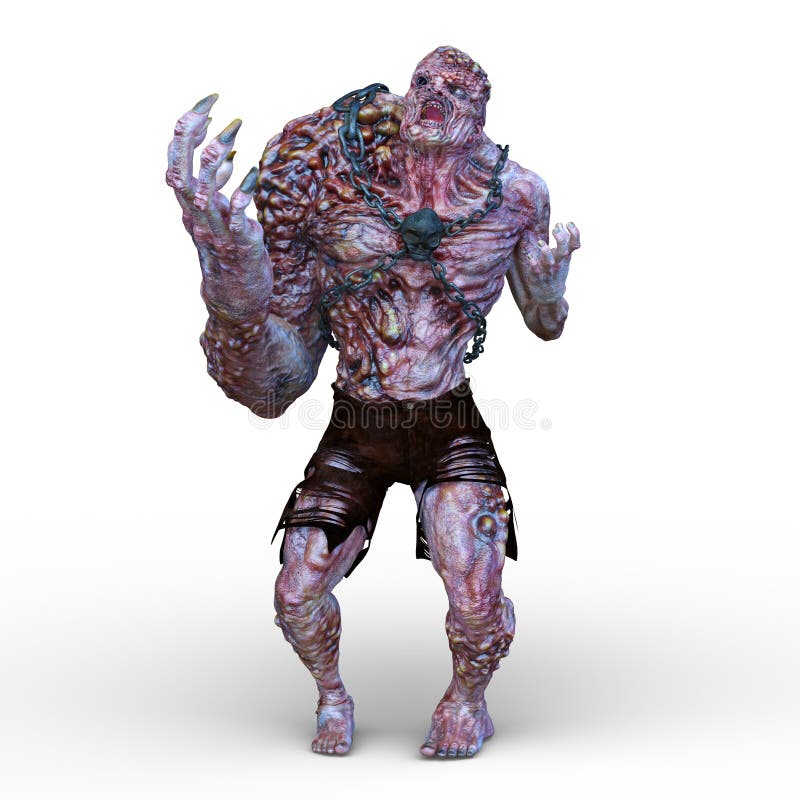 3D CG rendering of monster vector illustration