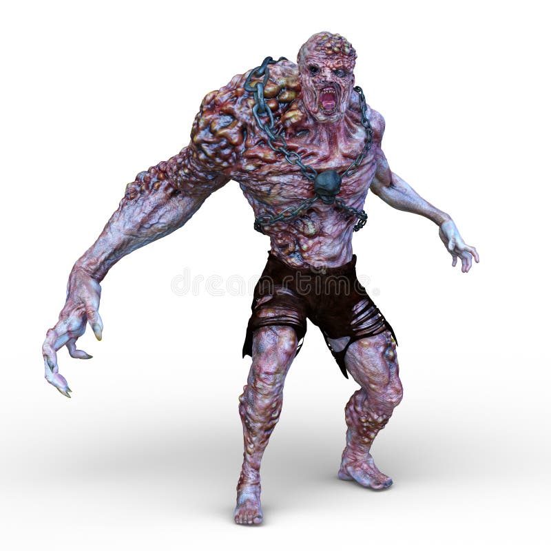 3D CG rendering of monster vector illustration