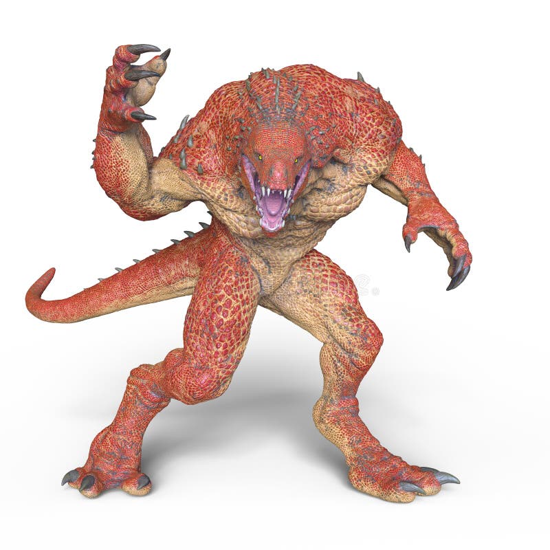 3D CG rendering of monster stock illustration