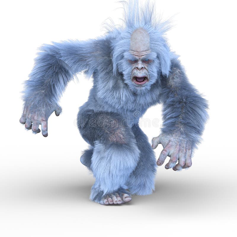 3D CG rendering of monster stock illustration