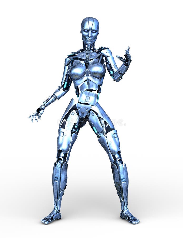3D CG rendering of robot royalty free illustration