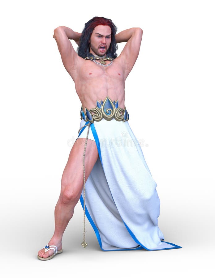 3D CG rendering of wild man vector illustration