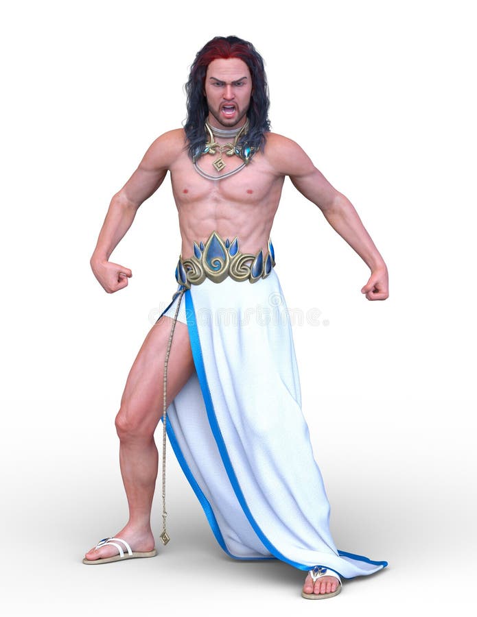 3D CG rendering of wild man vector illustration