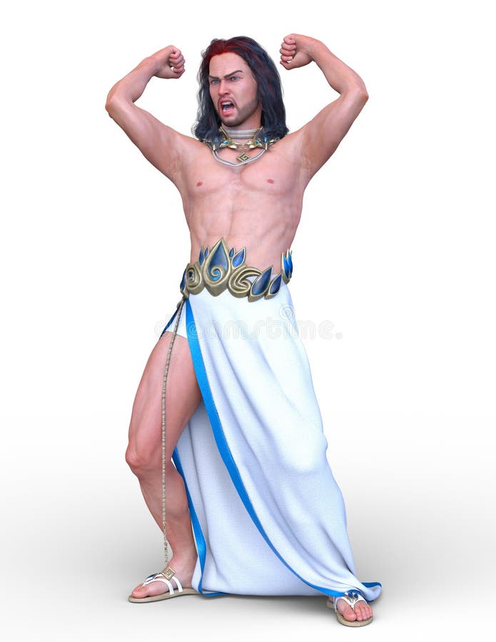 3D CG rendering of wild man royalty free illustration