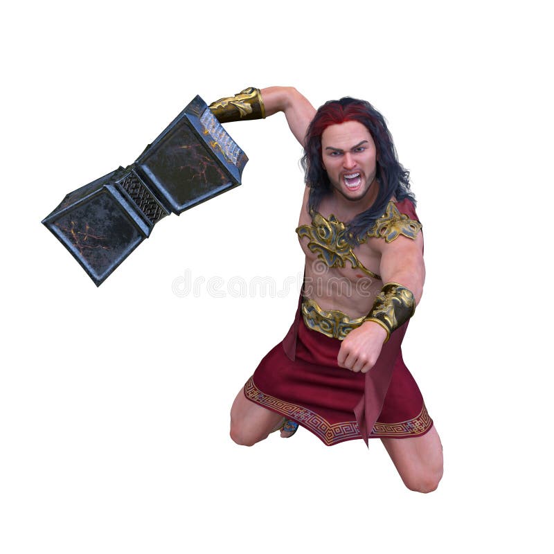 3D CG rendering of wild man royalty free illustration