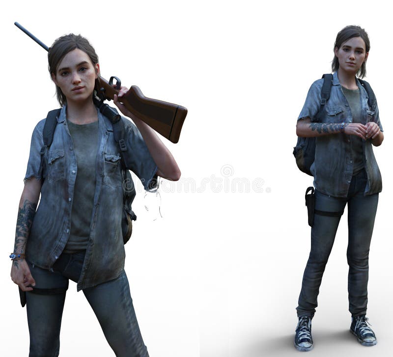 3D Character Ellie Williams - the Last of Us Stock Image