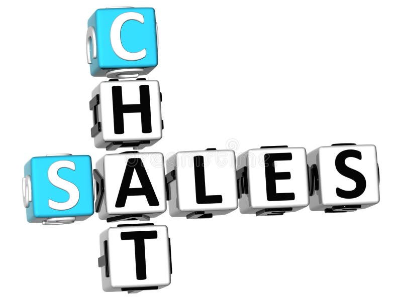 3D Chat Sales Crossword stock illustration. Illustration of sale 90870236