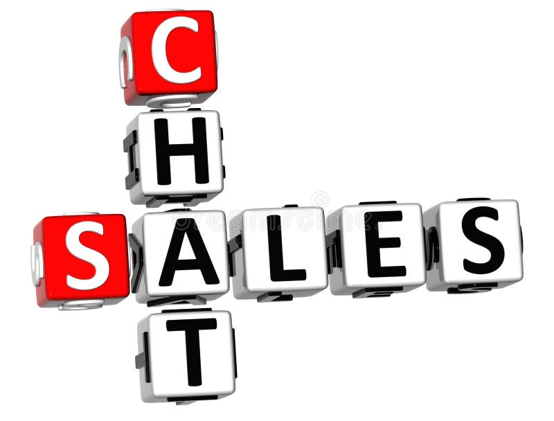 3D Chat Sales Crossword stock illustration. Illustration of contact