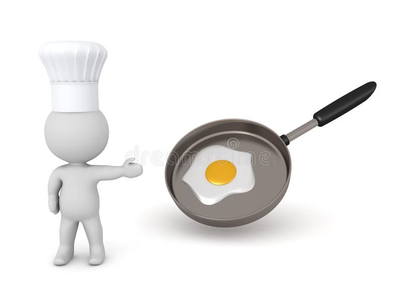 https://thumbs.dreamstime.com/b/d-chef-showing-egg-frying-pan-rendering-isolated-white-165744194.jpg