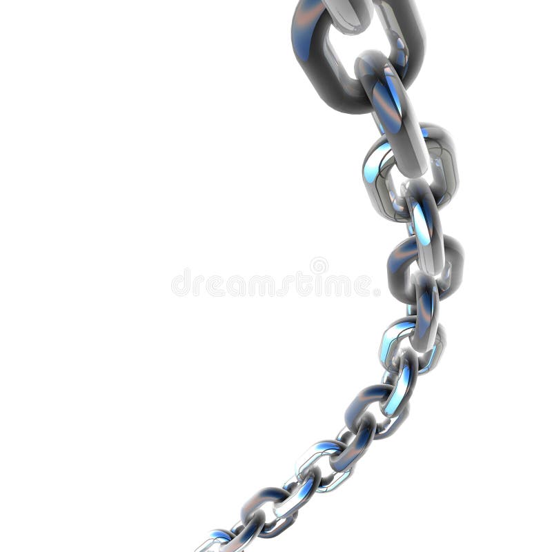 Chrome chain links circle stock illustration. Illustration of looking