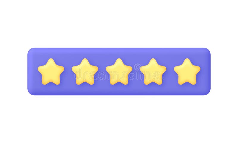 3D Five yellow stars on Speech Bubble. Online feedback, survey or review concept. Trendy and modern vector in 3d style. 3D Five yellow stars on Speech Bubble. Online feedback, survey or review concept. Trendy and modern vector in 3d style