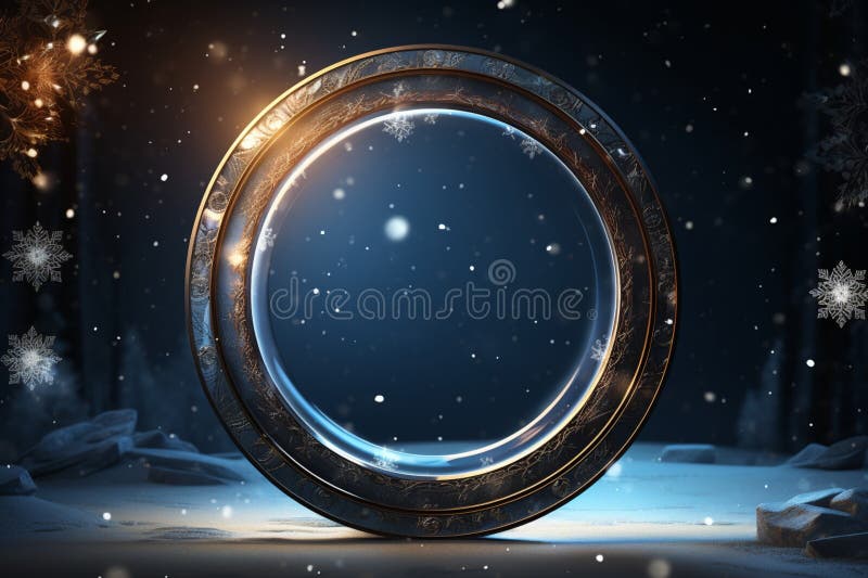 3D Circle Frame a Beautiful Backdrop To Celebrate Merry Christmas and
