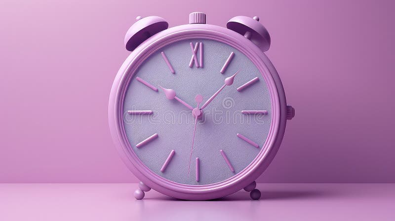 3D Clock Symbol: Efficient Delivery and Support Services Concept royalty free illustration