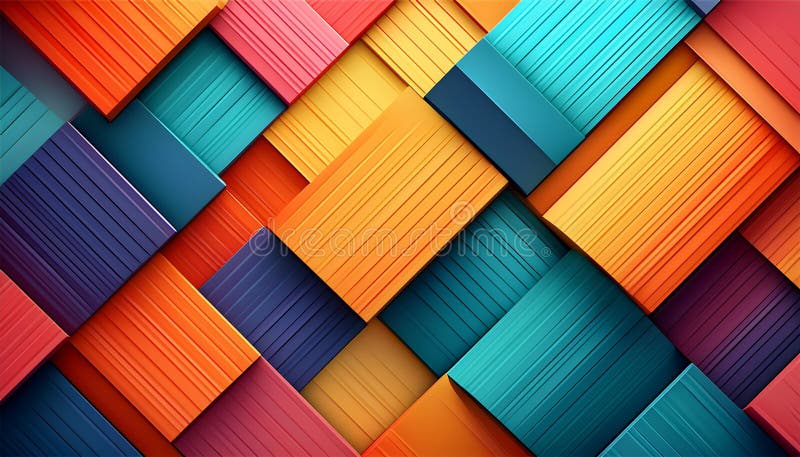 3D colorful abstract patterns vector illustration
