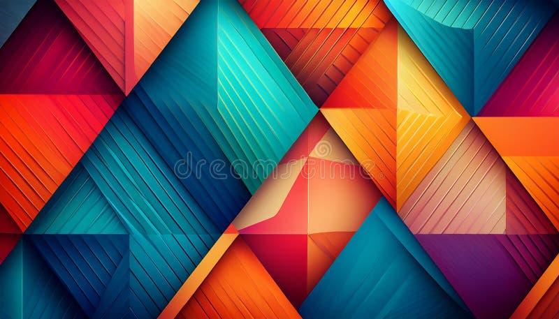 3D colorful abstract patterns royalty free illustration