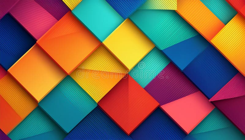 3D colorful abstract patterns suitable as a cover or background