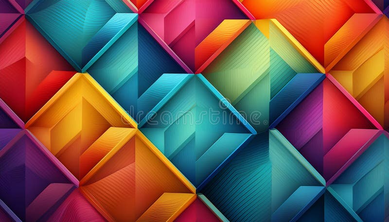3D colorful abstract patterns stock illustration