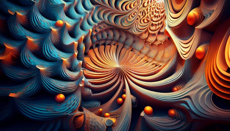 3D colorful abstract waves vector illustration