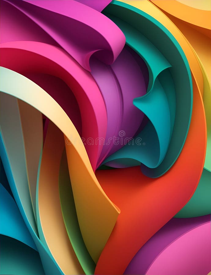 3D colorful design, Many colored fluid background, background and banner, generative using ai tool royalty free stock photo