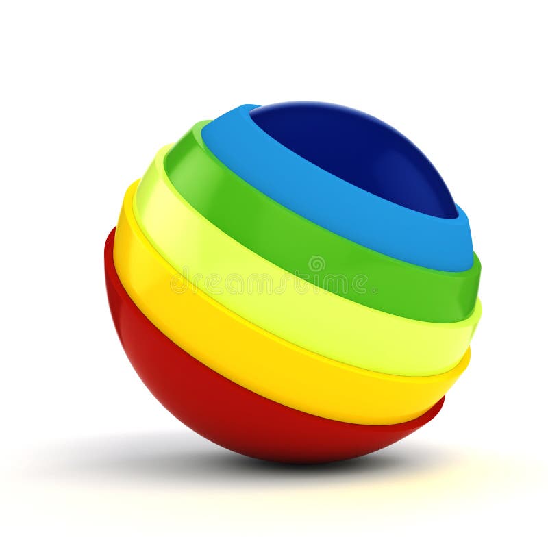 3d colorful sphere stock illustration