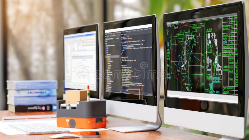 3D-computer Afbeelding genereren : Model AGV in LAB vector illustratie