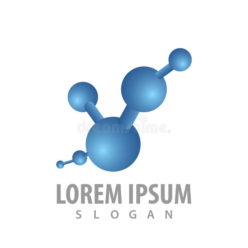 3D conceptontwerp van het moleculeembleem Het elementenvector van het symbool grafische malplaatje vector illustratie 3D conceptontwerp van het moleculeembleem Het elementenvector van het symbool grafische malplaatje vector illustratie