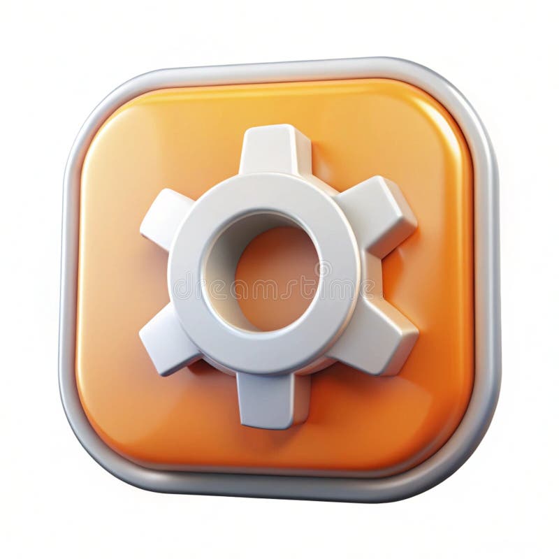 3D configuration icon isolated vector illustration