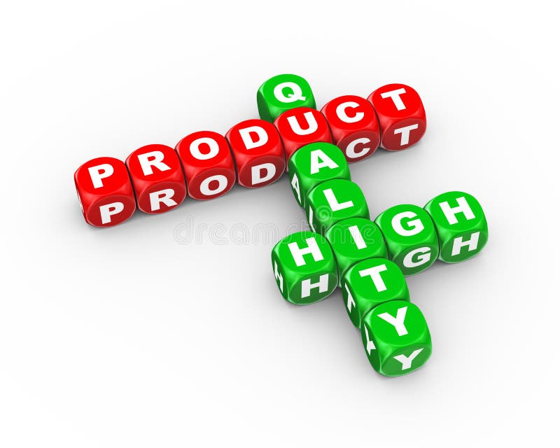 3d crossword high quality product stock illustration