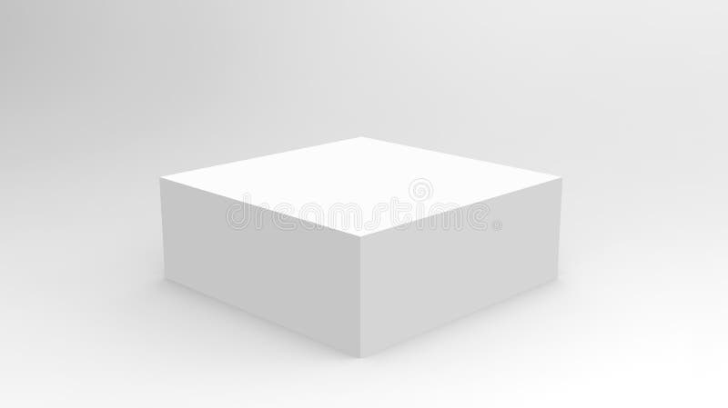 Download 3d Cube Box Render On Isolated Background For Product ...