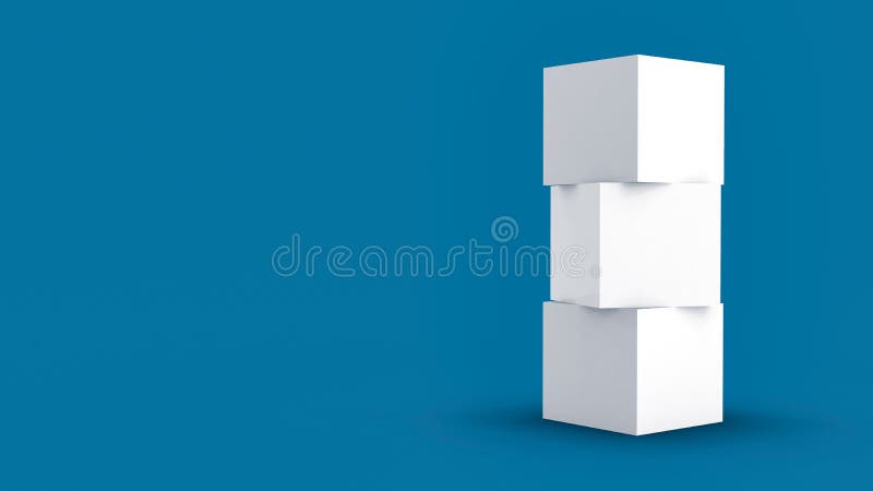 Download 3d Cube Box Render On Isolated Background For Product ...