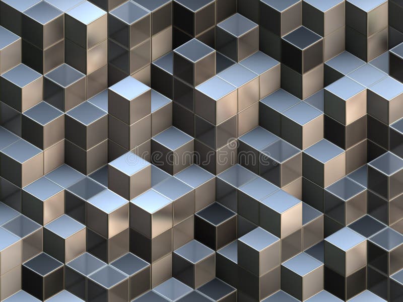 3D cubes abstract background vector illustration
