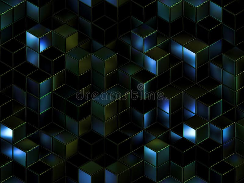 3D cubes abstract background vector illustration