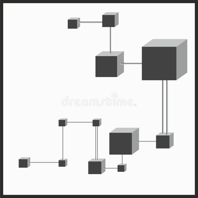 3d cubes vector illustration