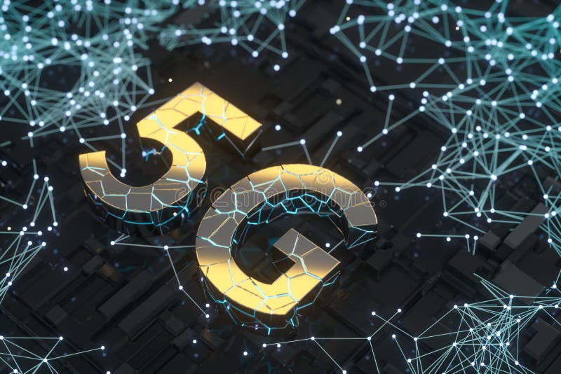 3d-Darstellung, 5 g Schriftart und Hintergrund lizenzfreie abbildung