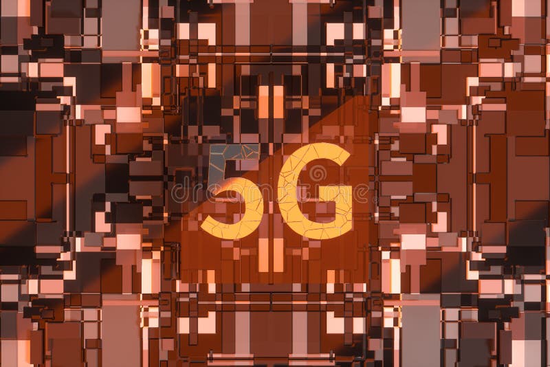 3d-Darstellung, 5 g Schriftart und Hintergrund lizenzfreie abbildung