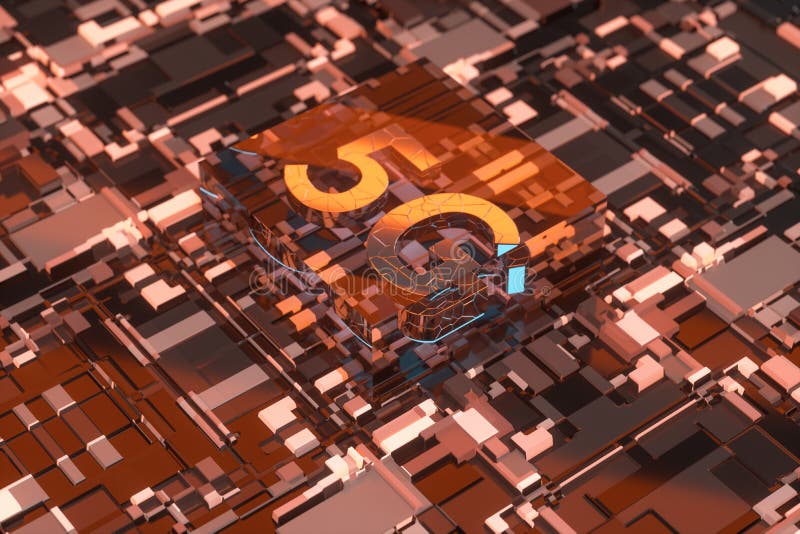 3d-Darstellung, 5 g Schriftart und Hintergrund lizenzfreie abbildung