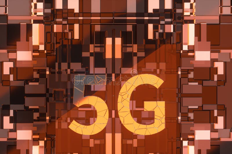 3d-Darstellung, 5 g Schriftart und Hintergrund lizenzfreie abbildung