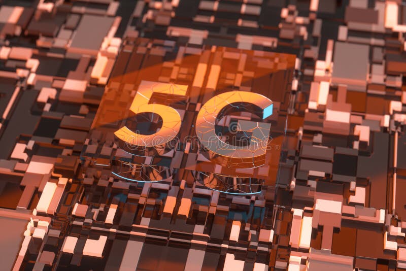 3d-Darstellung, 5 g Schriftart und Hintergrund vektor abbildung