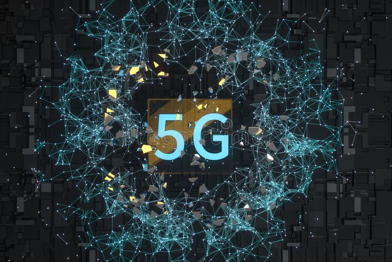 3d-Darstellung, 5 g Schriftart und Hintergrund lizenzfreie abbildung