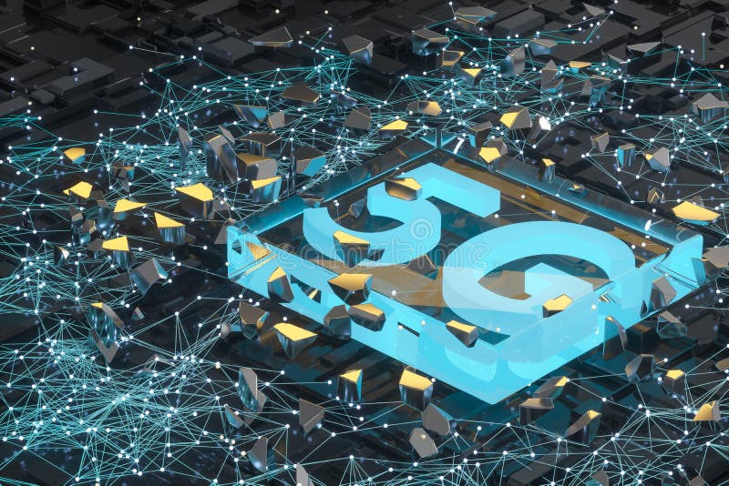 3d-Darstellung, 5 g Schriftart und Hintergrund lizenzfreie abbildung