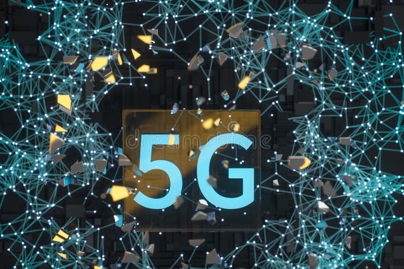 3d-Darstellung, 5 g Schriftart und Hintergrund lizenzfreie abbildung