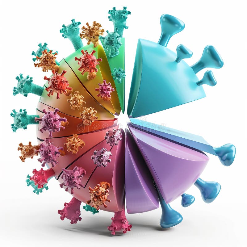 3D-Darstellung Symbol 3D Balkendiagramm mit verschiedenen anatomischen Sektionen wie Knochen oder Muskeln Icon 3D Analyse stock abbildung